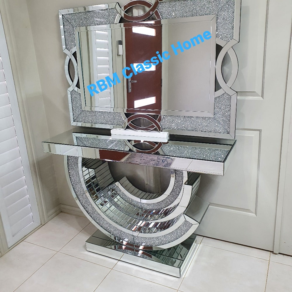 READYSTOCK] DIAMOND CRUSH console table Gucci Channel LV silver gold rose