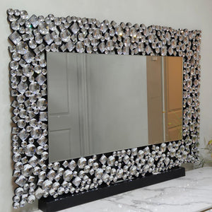 Modern Silver Hallway Mirrored Glass