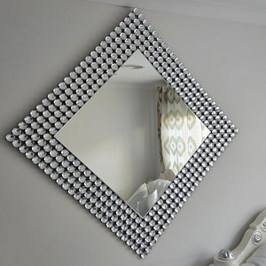 Square Glass Mirrored Wall Mirror