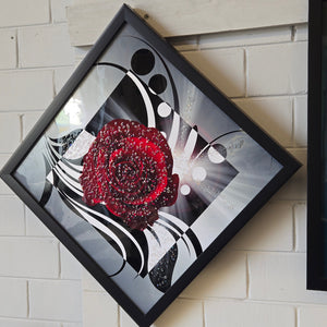 Classic and Modern Decorative Wall Art, PS Frame and 5D Diamond Crystal Porcelain Painting