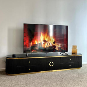 Modern and Stylish TV stand in Black MDF Stylish Material