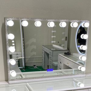 Classy Hollywood Mirror with Bluetooth Speakers