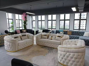 Nelly Velvet Sofa set (RBM 7)