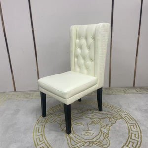 Adrian Cream Leather Dining Chair