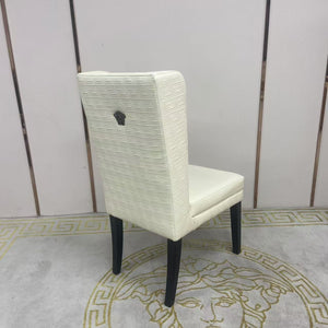 Adrian Cream Leather Dining Chair