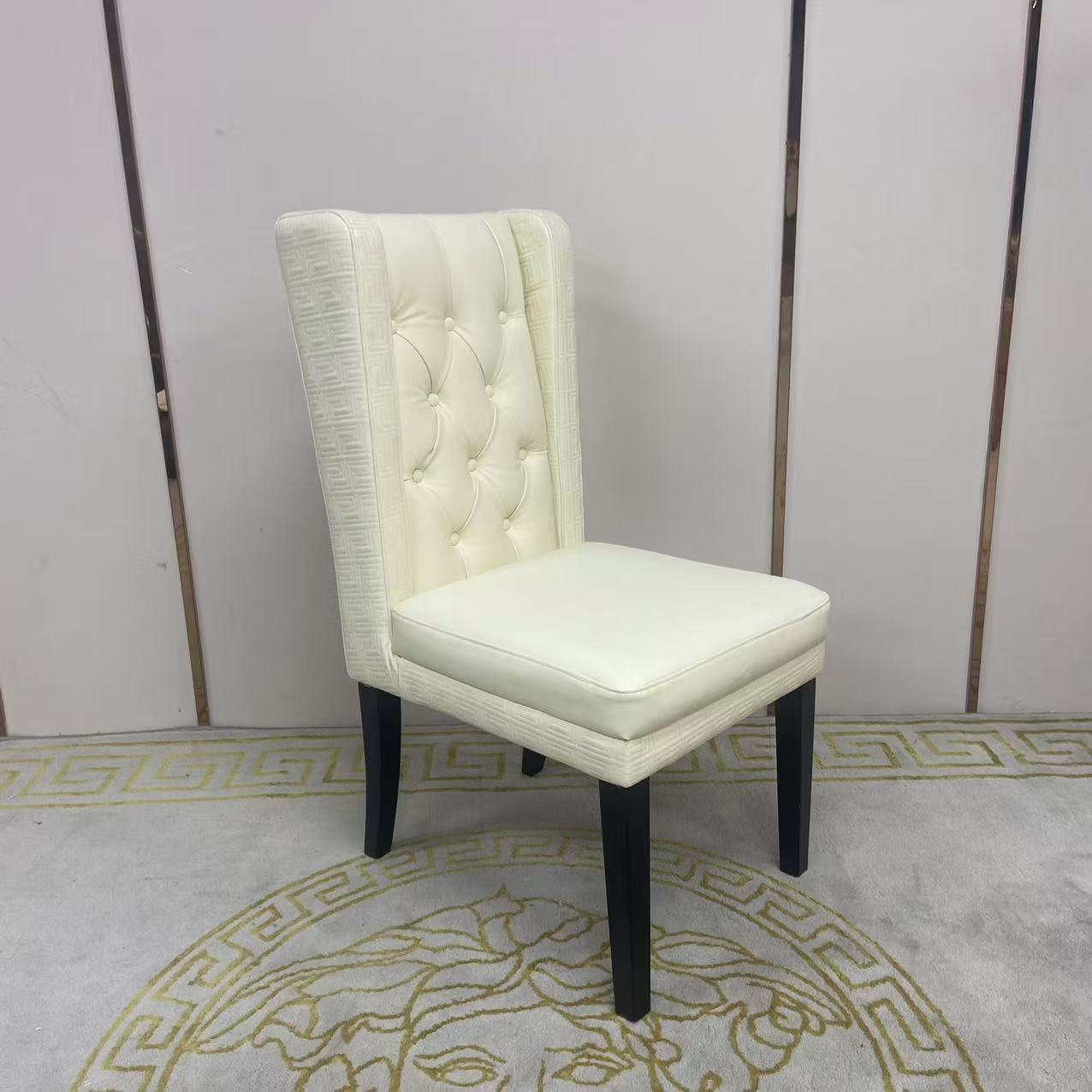 Adrian Cream Leather Dining Chair