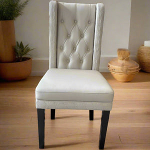 Leather Chair with Wooden Frame