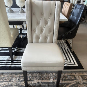 Silver Exclusive Marble Dining Table with 8 Circle Grey Velvet Chairs