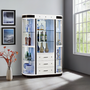 Classic and Stylish White Wine / Display / Traditional Cabinet 