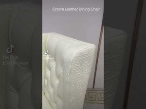 Adrian Cream Leather Dining Chair