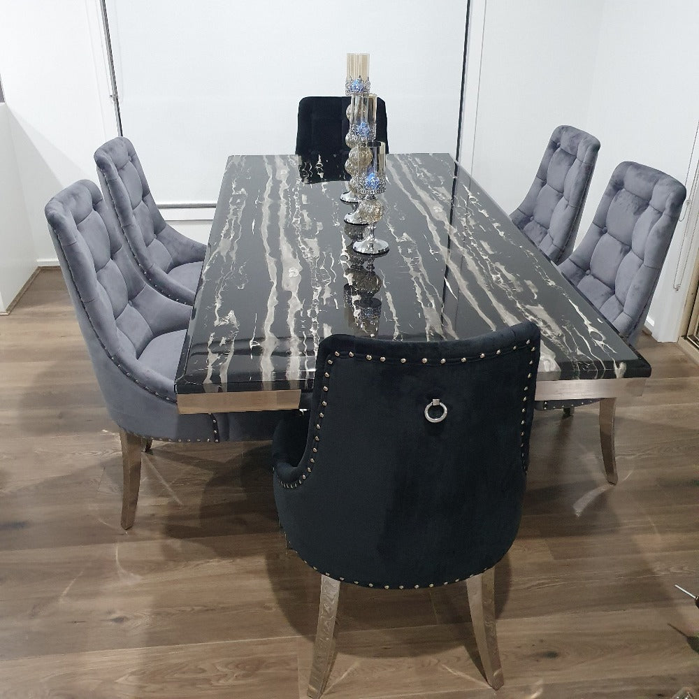 Classic Marble Dining Table with 6 Chairs | Dining Sets | RBM Classic Home