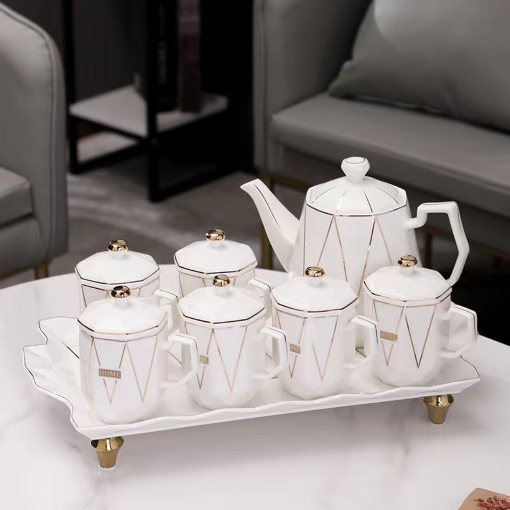 Modern light luxury hot white porcelain small tea tray